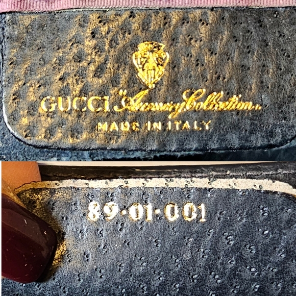 Authentic GUCCI Monogram GG Navy Sherry Line Crossbody Bag - Picture 6 of 9